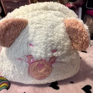 Cozy Cream and Tan Plush Bear Shoulder Bag